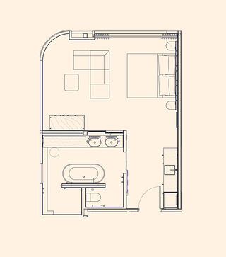 PA Accommodation Floorplans25 Cropped No Name Deluxe Studio